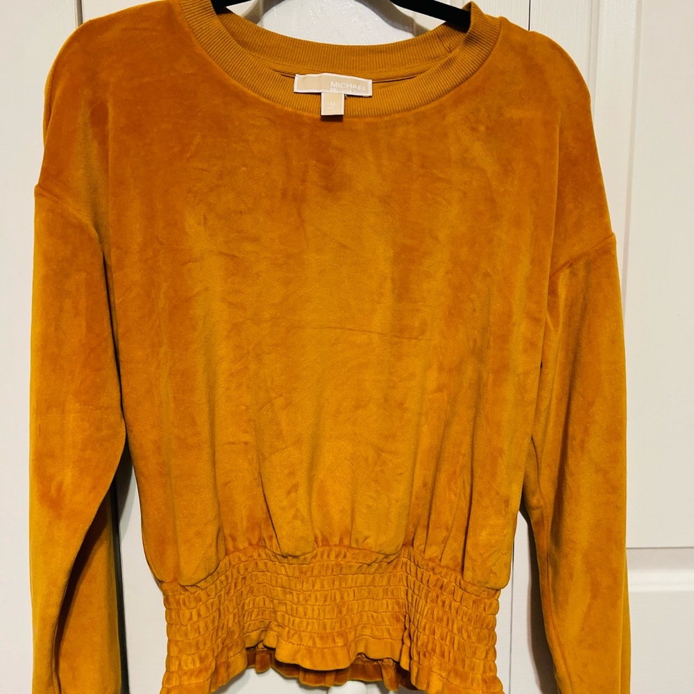 Michael Kors Gold Women's Velour Shirt